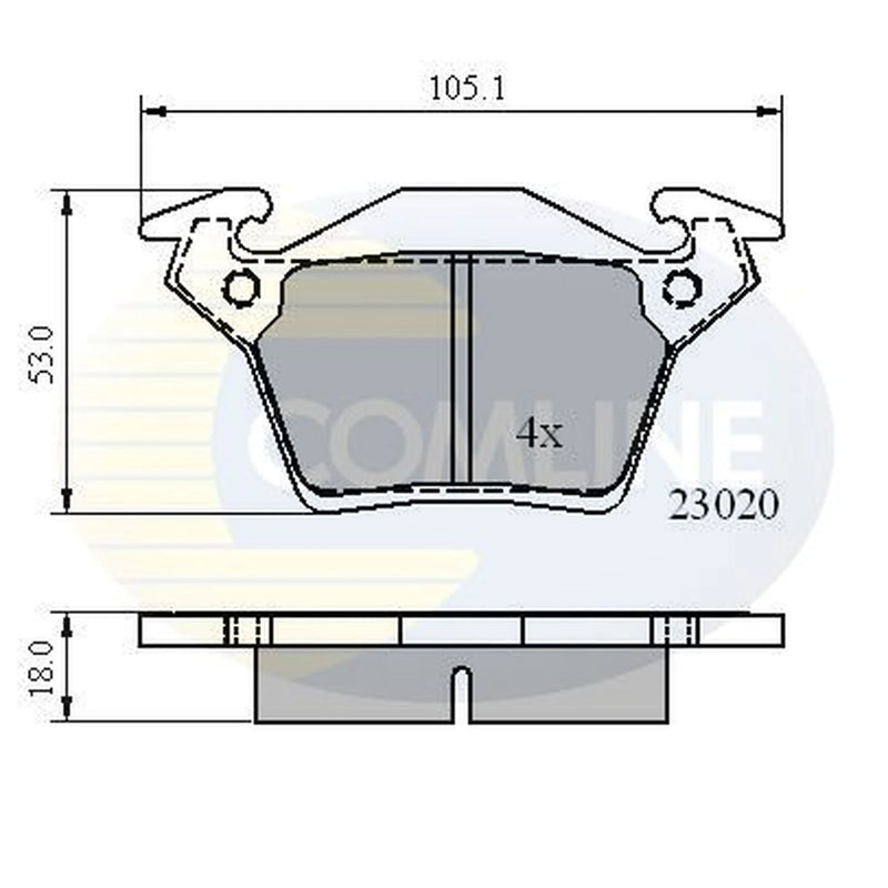 Comline 4 x Rear Brake Pad Set CBP0888