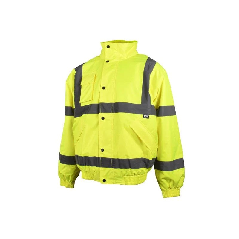 Scan Hi-Vis Yellow Bomber Jacket - L (44in) - UC804