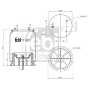 Febi Air Suspension Bellow 229mm 101281