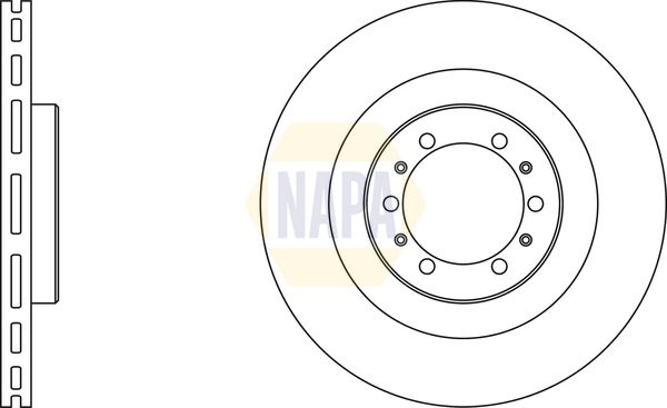 NAPA Front Brake Vented Discs & Pads fits MITSUBISHI