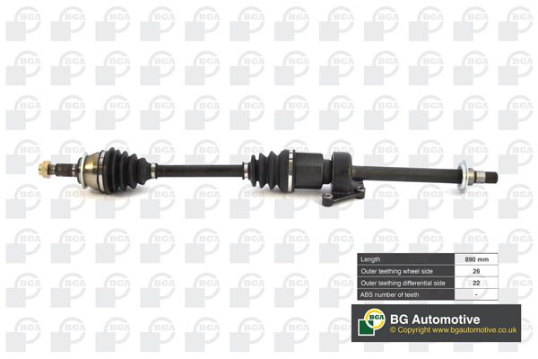 BGA CV Drive Shaft Driveshaft Front Right
