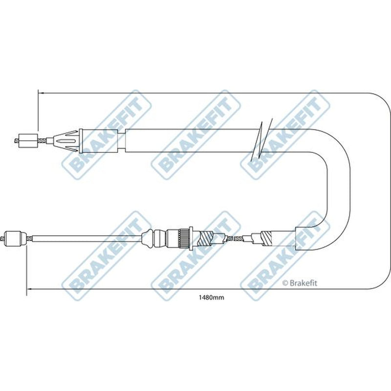 Apec Handbrake Cable Right Rear BBC3384