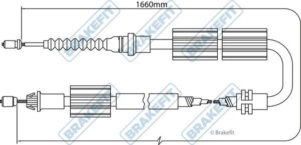 Apec Handbrake Cable Left Rear