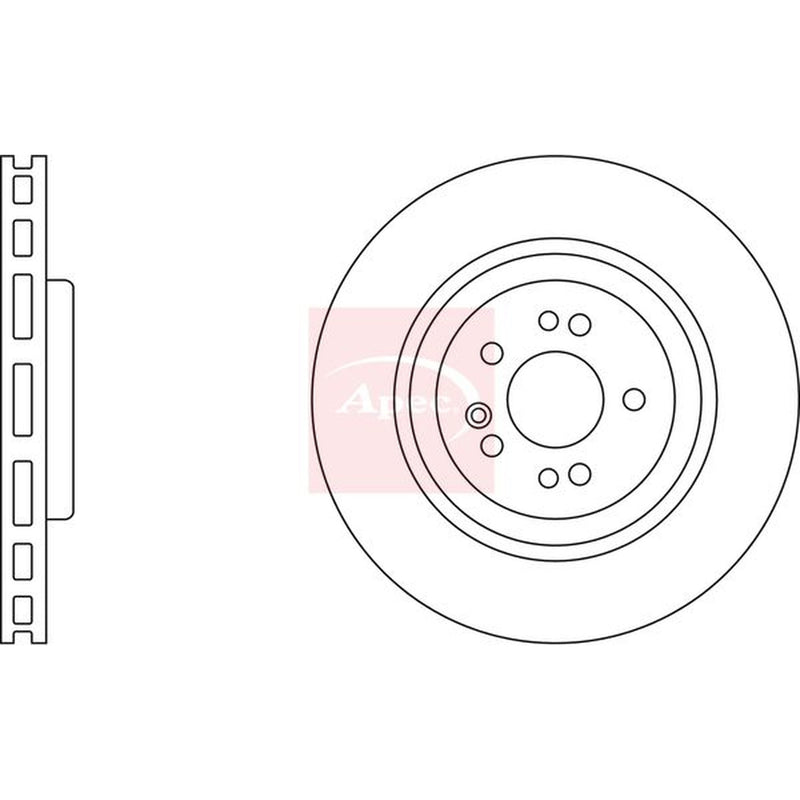 Apec 2 x Vented Front Brake Discs DSK2019
