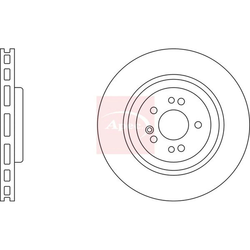Apec 2 x Vented Front Brake Discs DSK2019