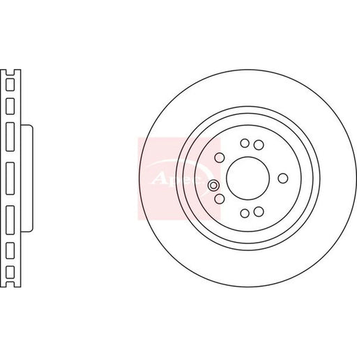 Apec 2 x Vented Front Brake Discs DSK2019