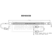 Borg & Beck Brake Hydraulic Hose Line Rear BBH8593B