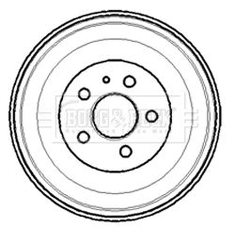 Borg & Beck Brake Drum Assembly Rear BBR7100