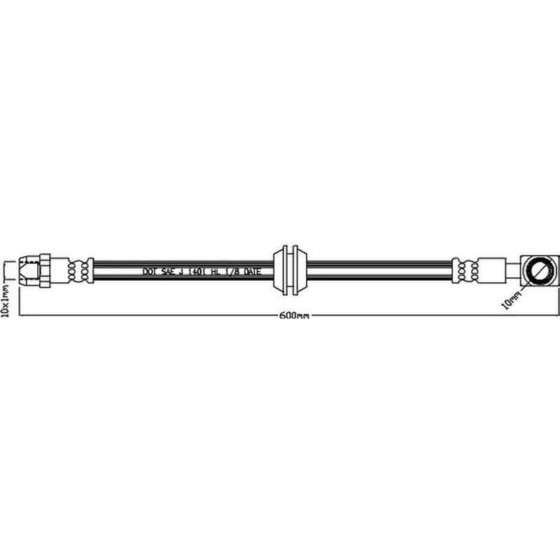 Abtex Brake Hydraulic Hose Line Front ABH1006