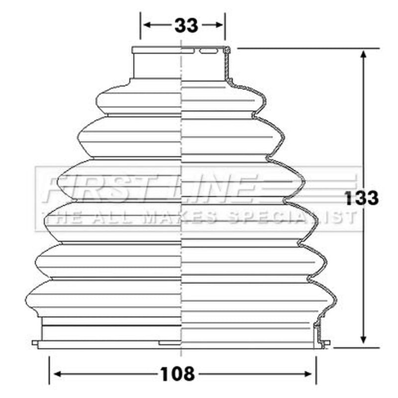 First Line Drive Shaft Bellow Kit Front Left Thermoplast FCB6292