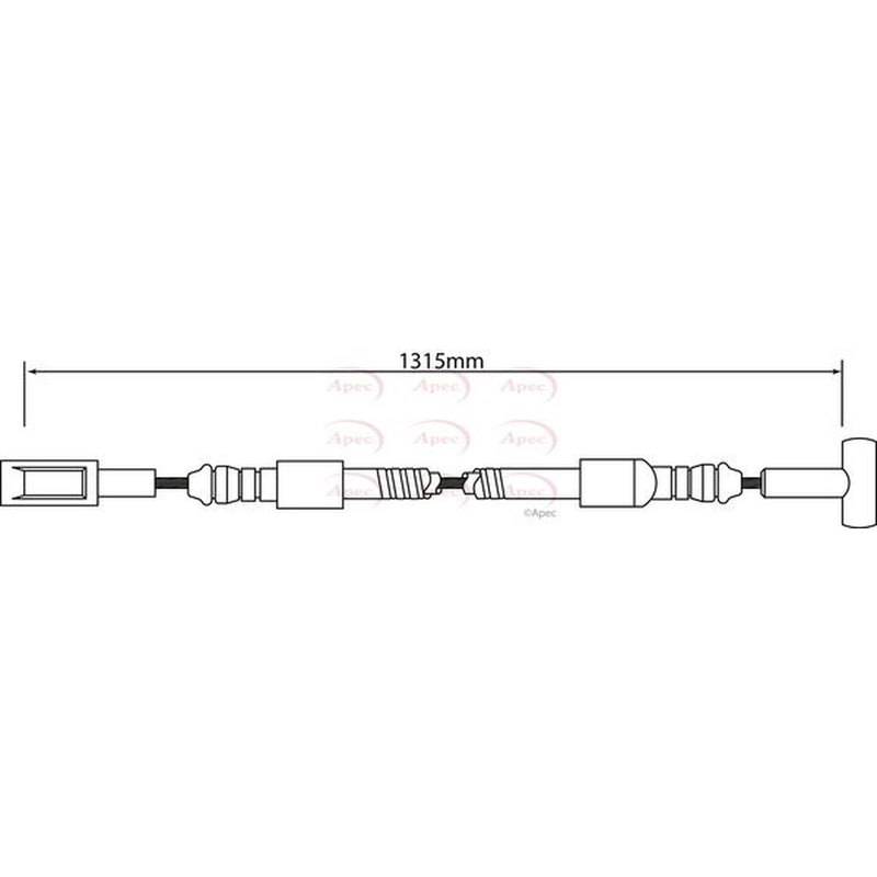 Apec Handbrake Cable Left Rear CAB1241