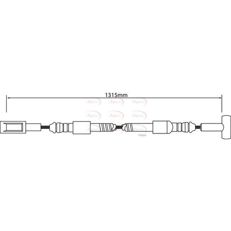 Apec Handbrake Cable Left Rear CAB1241