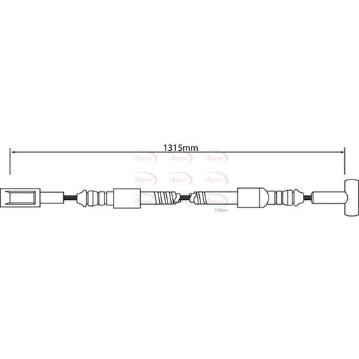 Apec Handbrake Cable Left Rear CAB1241