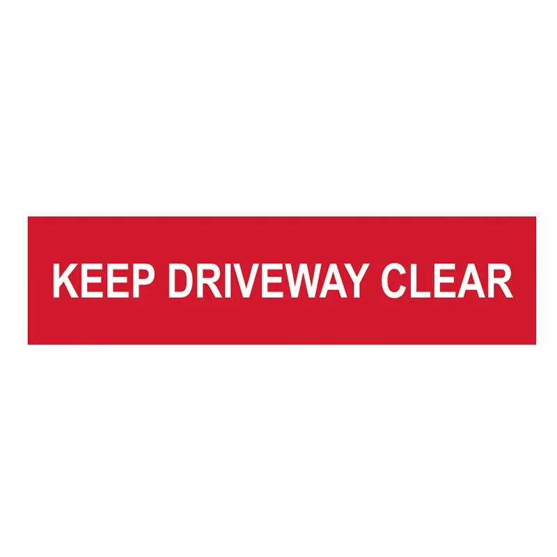 Scan Keep Driveway Clear - PVC Sign 200 x 50mm - 5252
