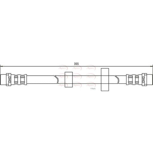 Apec Brake Hydraulic Hose Line Front HOS3435