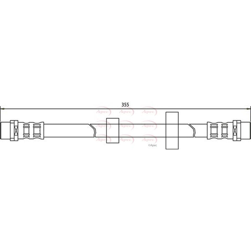 Apec Brake Hydraulic Hose Line Front HOS3435