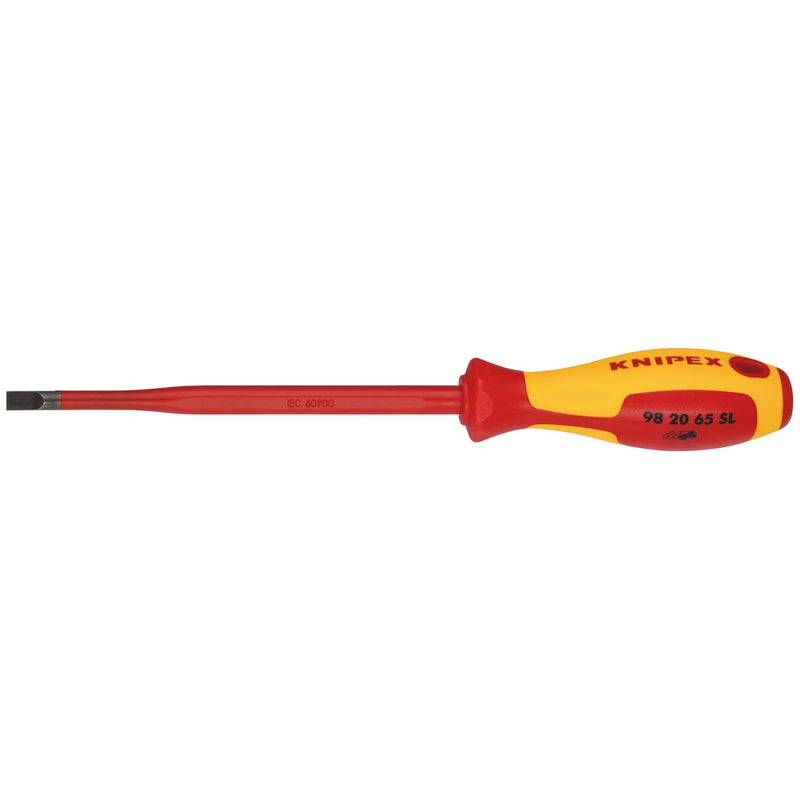 KNIPEX Insulated Slotted Screwdriver 6.5x150mm - Model 98 20 65 SL