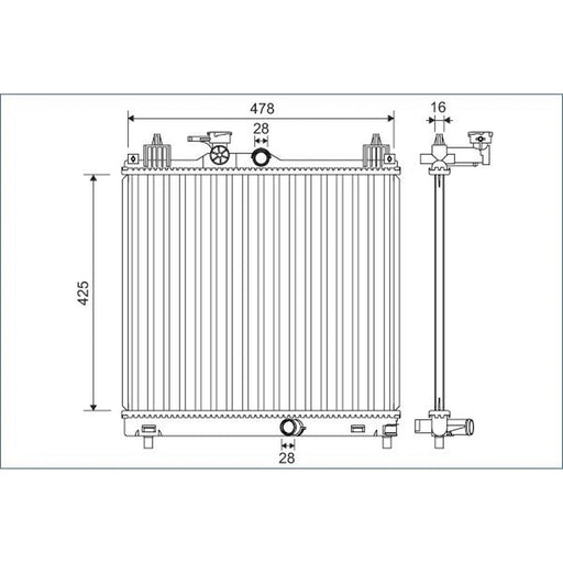 Valeo Engine Radiator 701138