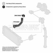 Borg & Beck Intercooler Turbo Charge Air Hose BTH1363