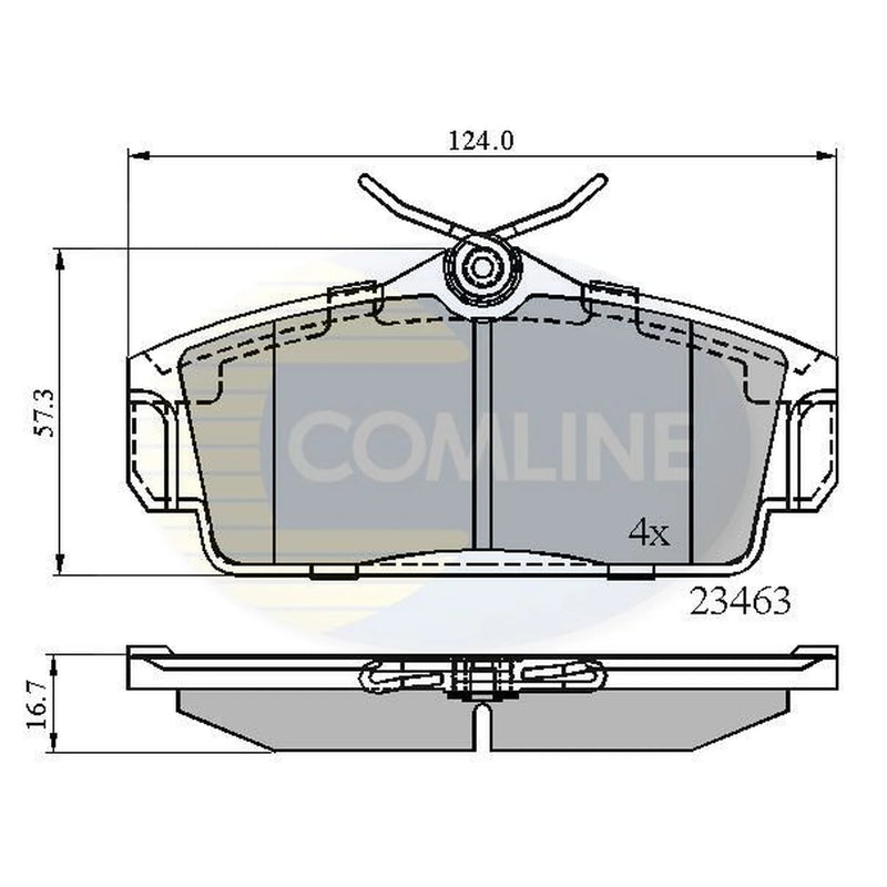 Comline 4 x Front Brake Pad Set CBP0740