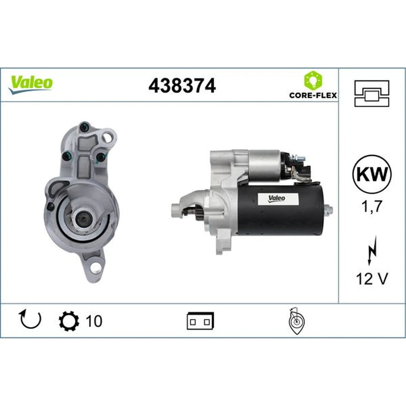 Valeo Starter Motor 12V 1.7kW Teeth 438374