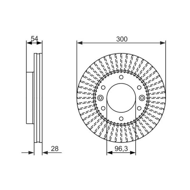 Bosch 2 x Vented Front Brake Discs 0 986 479 693