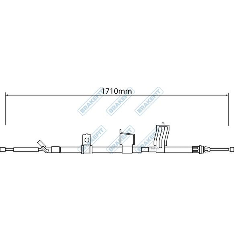 Apec Handbrake Cable Right Rear BBC3316