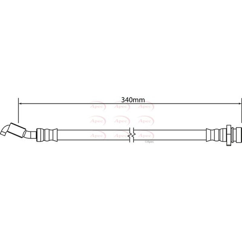 Apec Brake Hydraulic Hose Line Rear Right HOS4262