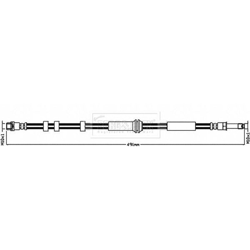 Borg & Beck Brake Hydraulic Hose Line Rear Left BBH8610