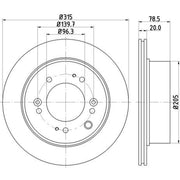 DON 2 x Rear Brake Discs PCD13802