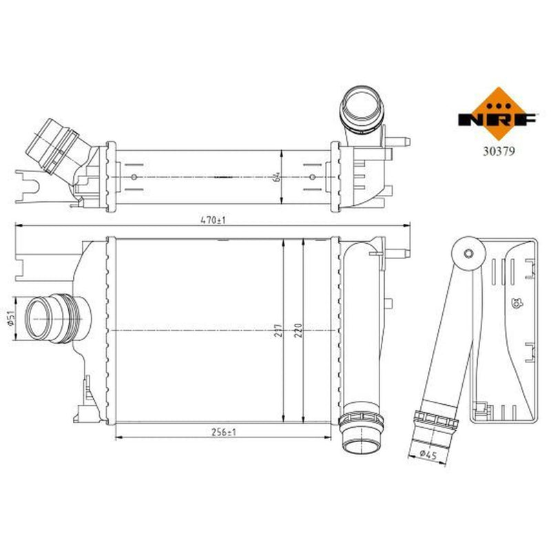 NRF Intercooler (Charge Air Cooler) 30379
