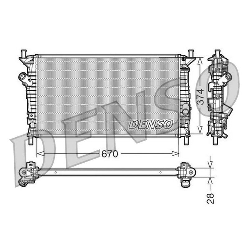 Denso Engine Radiator DRM10074