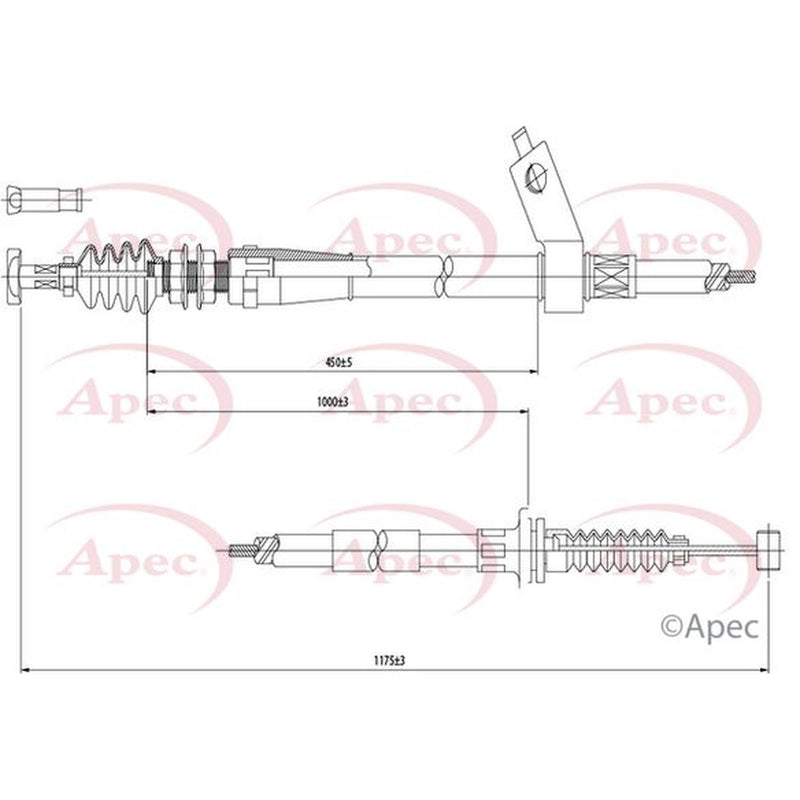 Apec Handbrake Cable Right Rear CAB1369