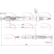Apec Handbrake Cable Right Rear CAB1369