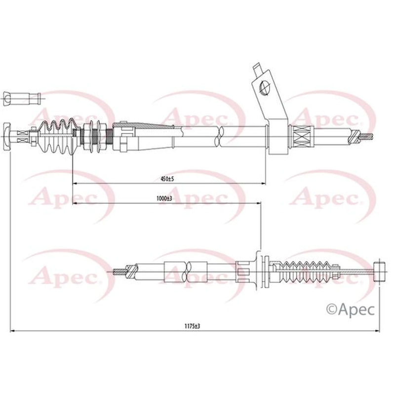 Apec Handbrake Cable Right Rear CAB1369