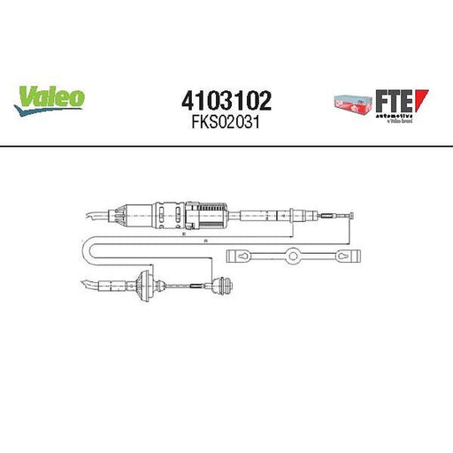 Valeo Clutch Control Cable Pull 4103102