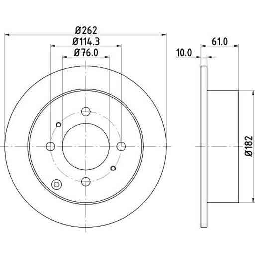DON 2 x Solid Rear Brake Discs PCD14612