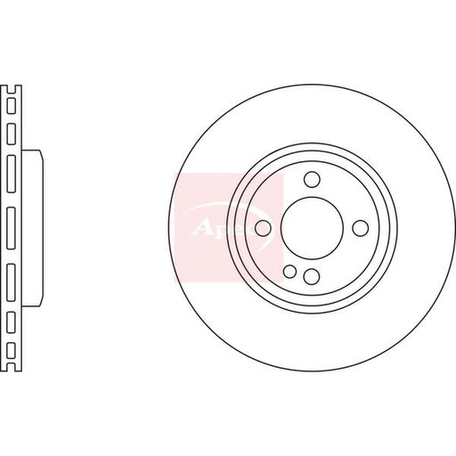 Apec 2 x Vented Front Brake Discs DSK2626