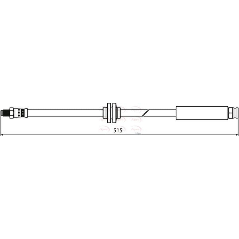 Apec Brake Hydraulic Hose Line Rear HOS3968