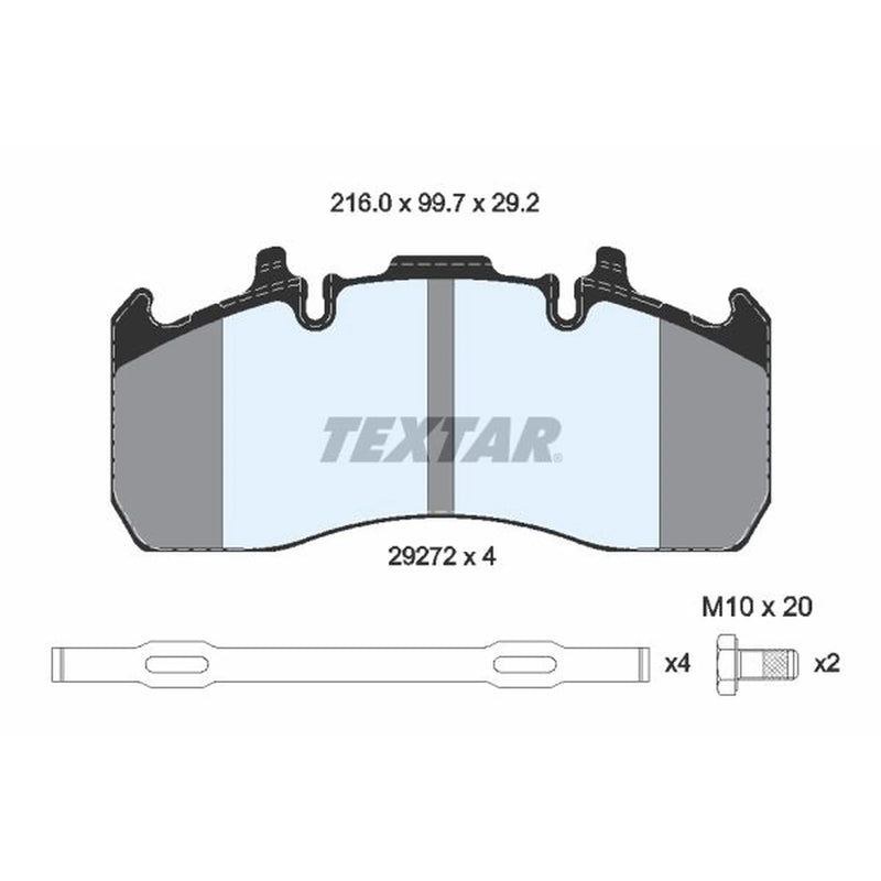 Textar Front Brake Pad Set 2927201