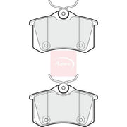 Apec Rear Brake Pad Set PAD1814