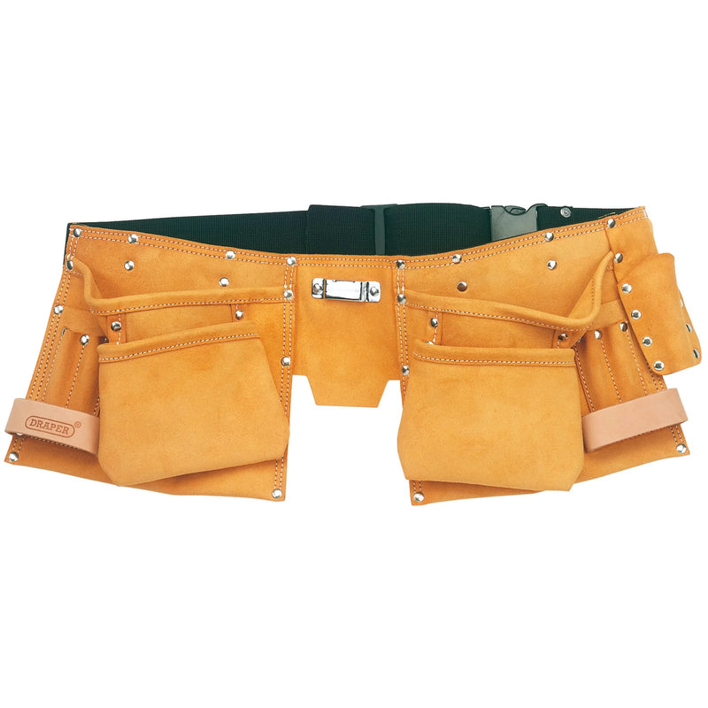 Draper Double Leather Tool Belt with Quick Release Buckle