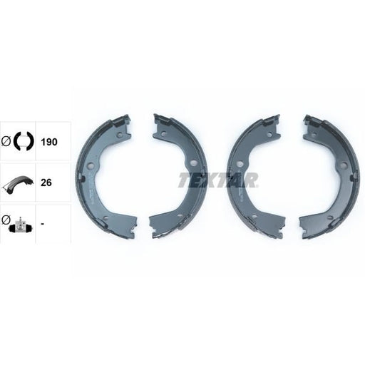 Textar Parking Brake Shoe Set 91075900