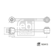 Febi Stabiliser Bar Link Coupling Rod Rear Right 183415