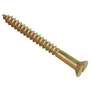 ForgeFix Wood Screw Slotted CSK Brass 2in x 10 ForgePack 6 - FPCSK210BR