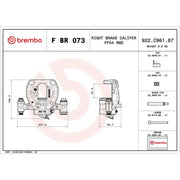 Brembo Brake Caliper Assembly Right FBR073