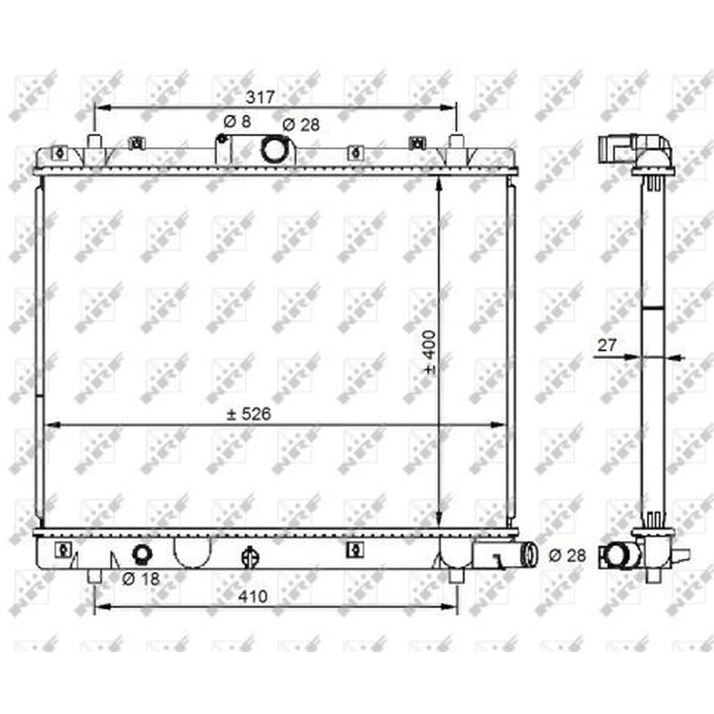NRF Engine Radiator 59209