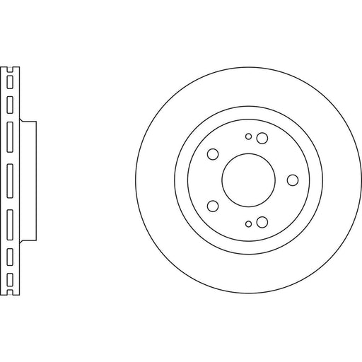 Apec Brake Disc Front Fits Citroen C-Crosser Mitsubishi Airtrek Lancer Outlander Apec  - Town Parts