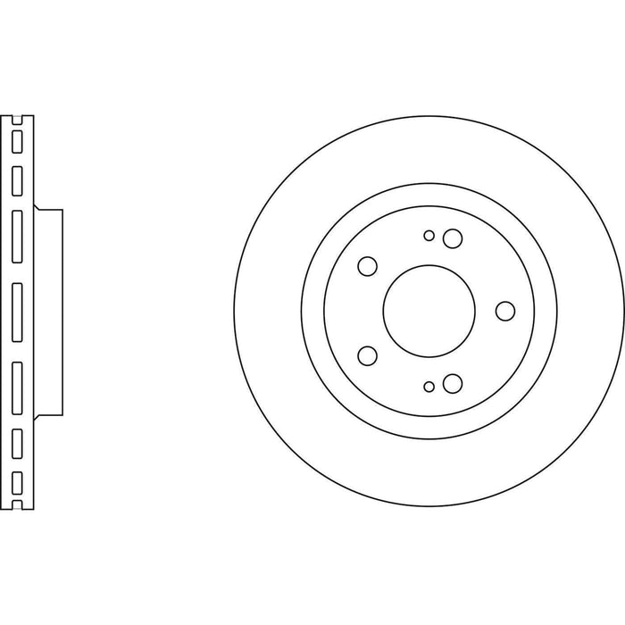 Apec Brake Disc Front Fits Citroen C-Crosser Mitsubishi Airtrek Lancer Outlander Apec  - Town Parts