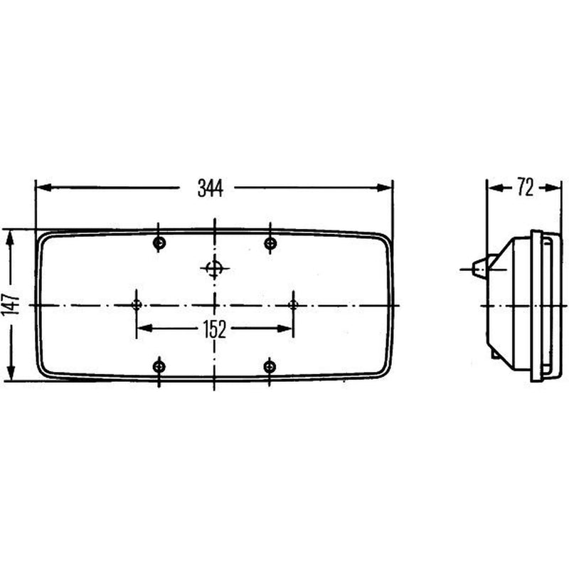 Hella Tail Light / Lamp R10W Left 2SE 003 167-031